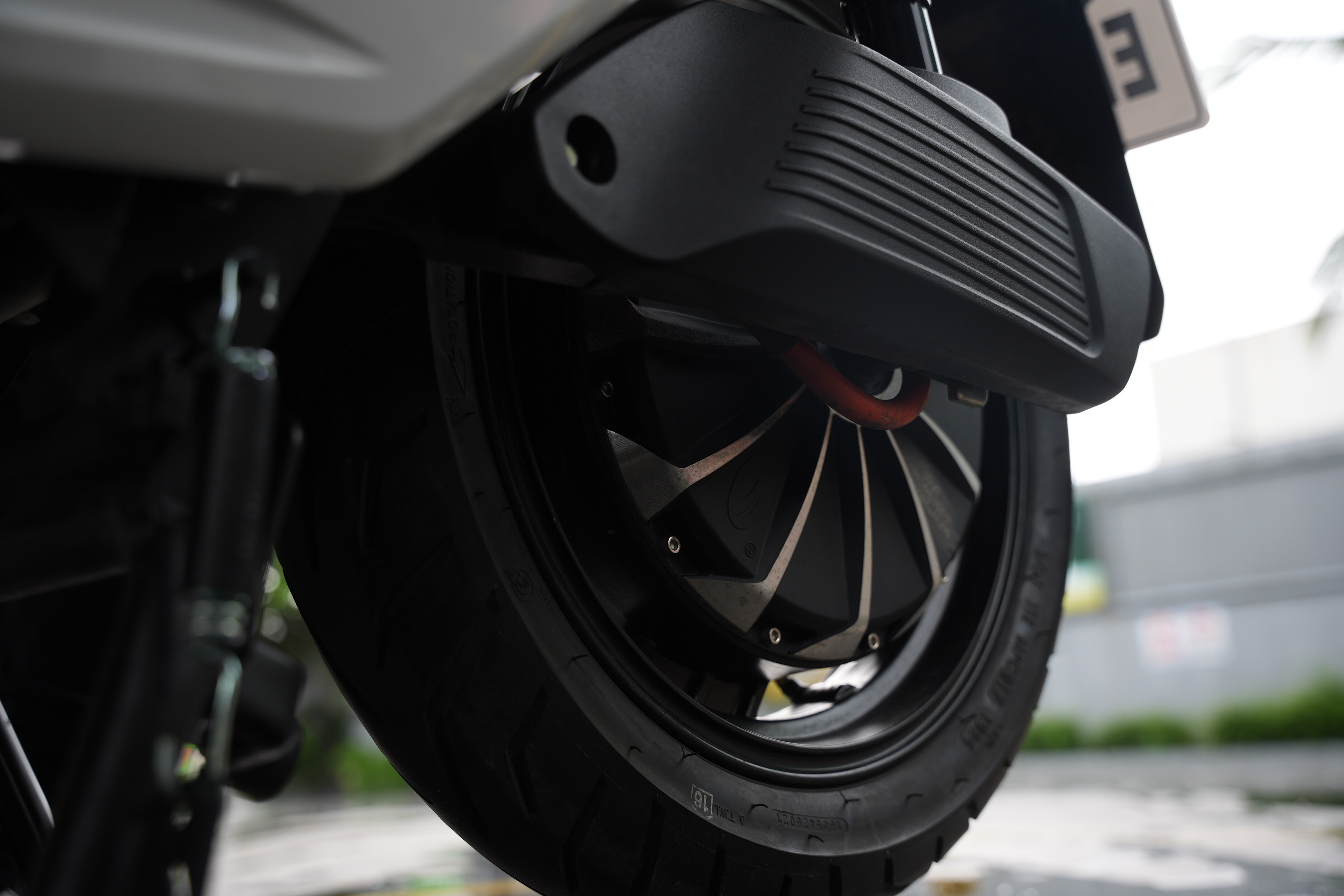 The wheel of a Voltai electric vehicle